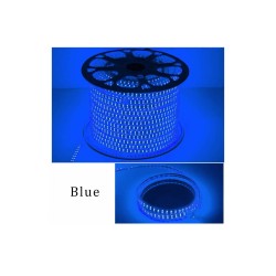 Bobina Striscia Led 220V Colore Blu Blue Impermeabile IP67 Interno Ester AA220B