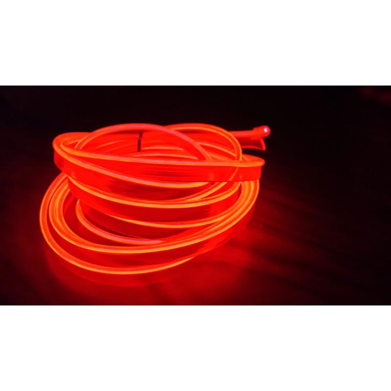 Stringa EL Striscia Neon Led Rosso 5 Metri Flessibile Tagliabile Luce D LN15RED