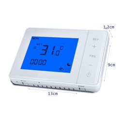 Termostato Con Display LCD Tasti Touch Rettangolare Standard 503 Progra LL0256N