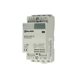 SANDASDON Contattore Modulare 4P 25A 400V 3 Contatti Aperti NO SD-BC201-4/25-31