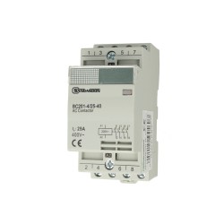 SANDASDON Contattore Modulare 4P 25A 400V 4 Contatti Aperti NO SD-BC201-4/25-40