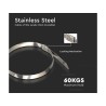 100 Fascette In Acciaio Inox 4.6X200mm Stringitubo Metalliche Inossidab LL11188