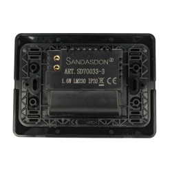 SANDASDON Segnapasso Led Nero 220V 1,6W Caldo 3500K Per Cassette 50 SD70033-3NC