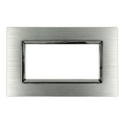SANDASDON Placca Elegance 4M In Metallo Satinato Colore Argento Com SD68004-7MT