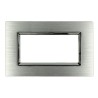 SANDASDON Placca Elegance 4M In Metallo Satinato Colore Argento Com SD68004-7MT