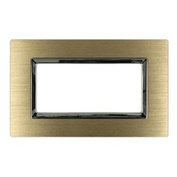 SANDASDON Placca Reflex 4M In Metallo Satinato Colore Oro Compatib SD88004-12MT