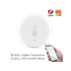 ZigBee Sensore Di Temperatura e Umidita APP Tuya Piccolo e Rotondo SHZ3425