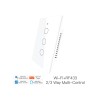 Interruttore Wifi Da Parete Pannello Touch 3 Tasti Colore Bianco WiFi + SH9553W