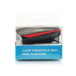 Fanale Bici Anteriore Con Clacson Luci Led Ricaricabile Con USB 1200mA PT300326
