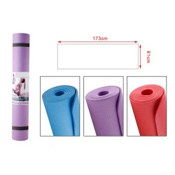 Tappetino Yoga e Fitness Spessore 4mm Morbido TPE 173X61X0,4cm Colore A AD17304