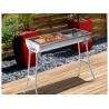 8 Spiedini Barbecue In Ferro Con Manico In Legno Lunga 38cm Per Grigli AB360403