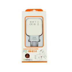 Caricatore USB C PD USB-A QC3.0 18W Caricabatterie 2 In 1 Ricarica Velo AC09559