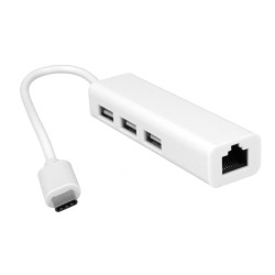 Adattatore USB C Ethernet Con 3 Porte USB-A 2.0 VH820162