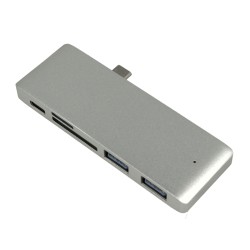 Hub USB C Con Lettore di Schede SD Micro SD + 2 Porte USB 3.0 + 1 Port VH820163