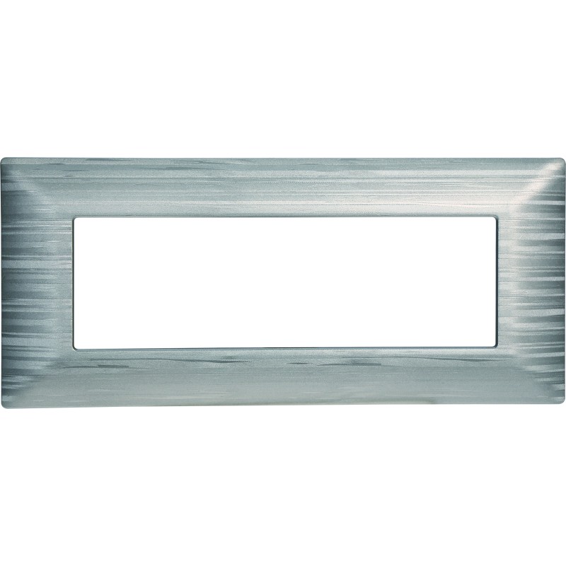 ETTROIT Placca Plastica Serie Solar 6P Colore Silver Satinato Compatibi MT85615