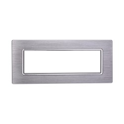 ETTROIT Placca In Alluminio Serie Space 7P Colore Silver Lucido Compat BLN86717